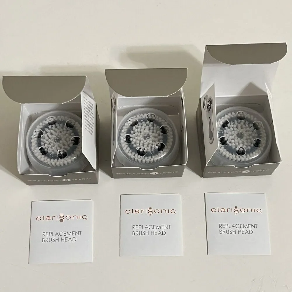 Clarisonic Skin Cleaning Replacement Brush Head for Normal Skin Lot of 3 NEW